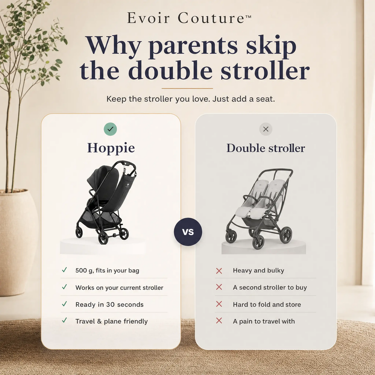 Evoir Couture™ Stroller Hammock Seat