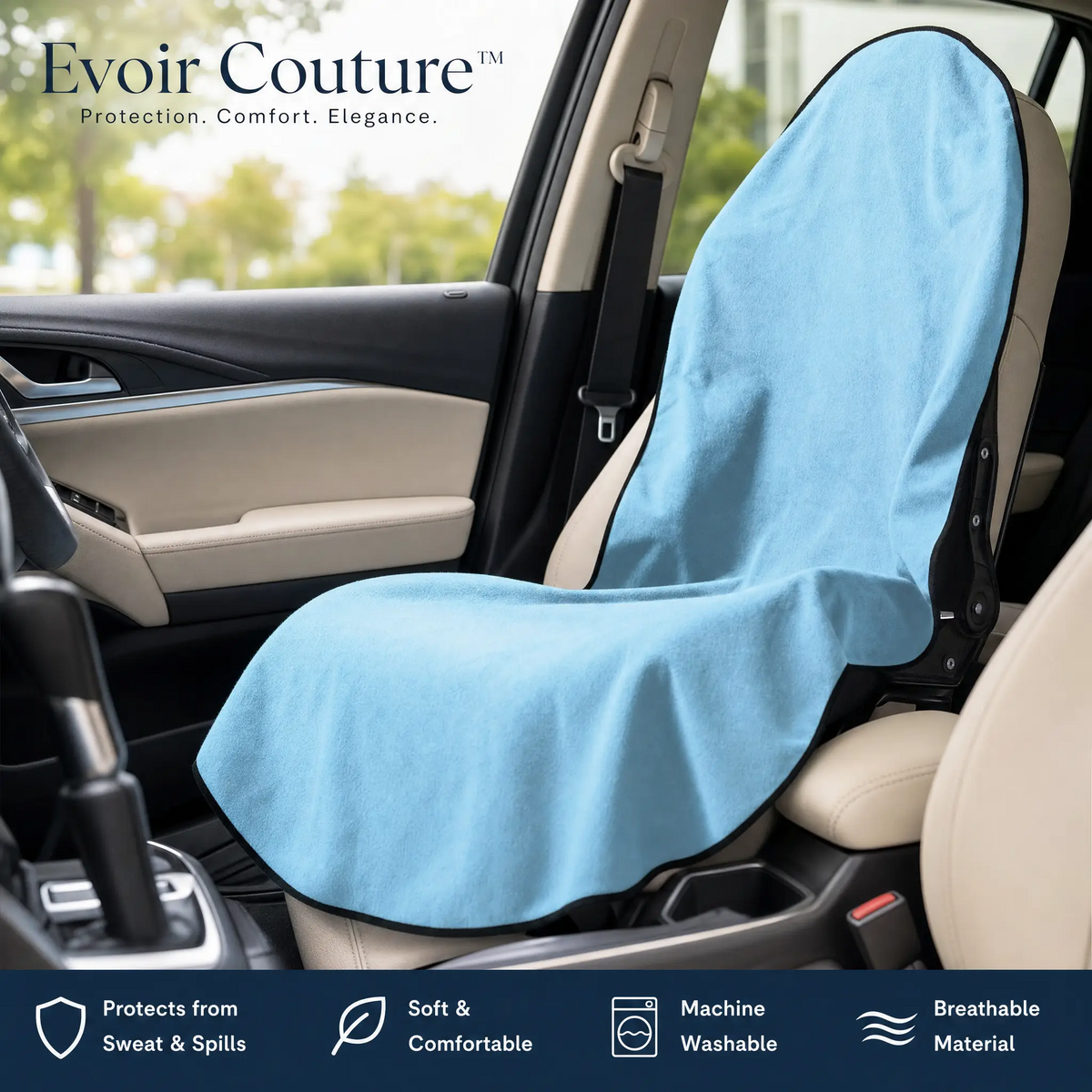 Evoir Couture™ Waterproof Car Towel Seat Cover